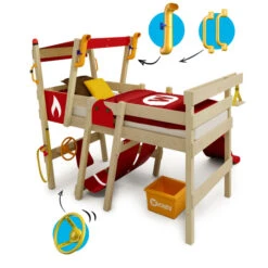 Lit Mezzanine Wickey CrAzY Smoky Avec Toboggan -Boutique De Jouets w crazy smoky hochbett 630760 4 rnew 1